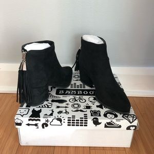 Alvarez Black Suede Ankle Booties